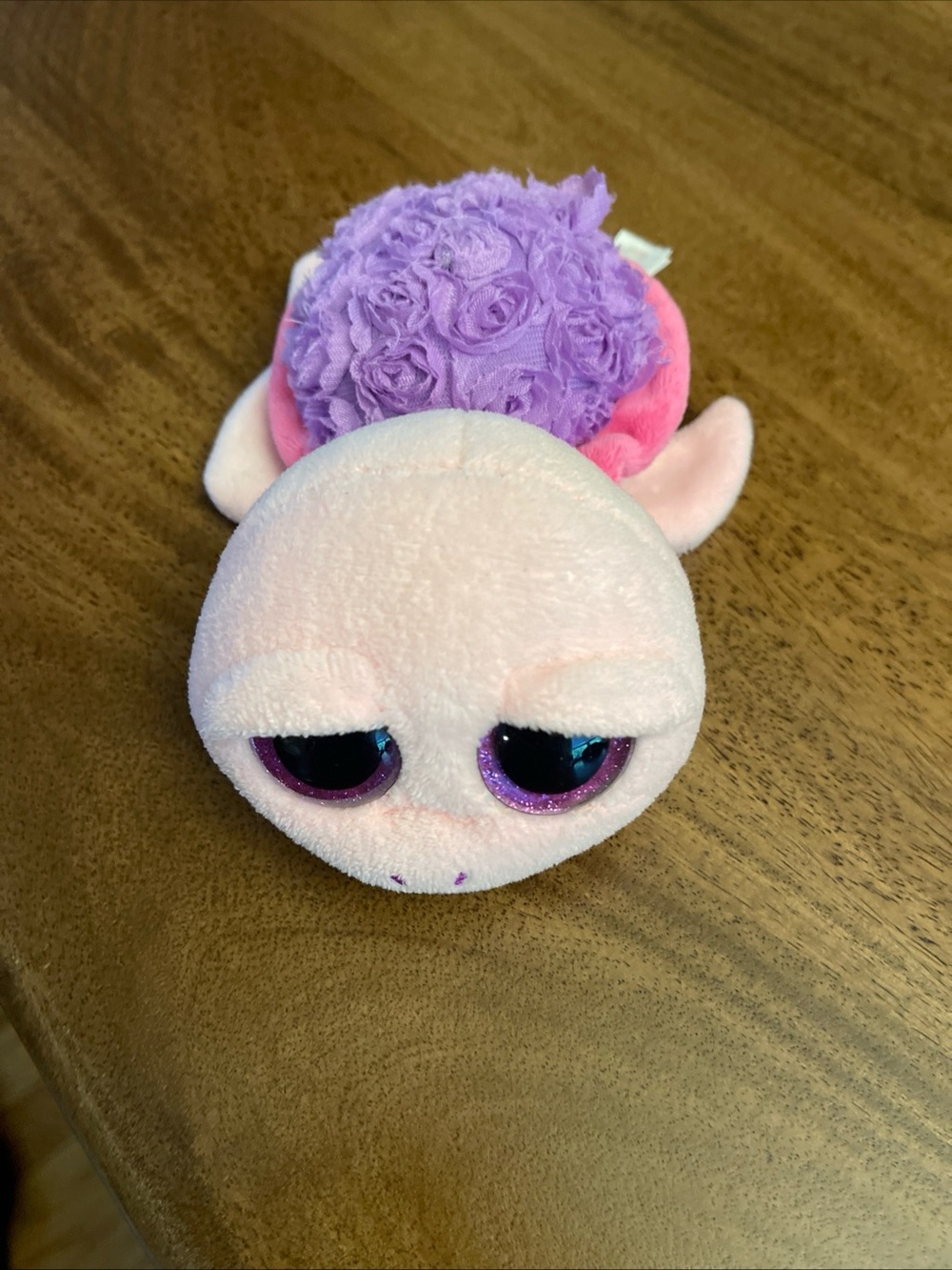 BKE Plush Pet Toy - Pink Body with Purple Rosette Back